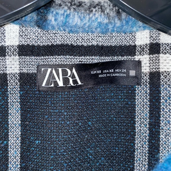 Zara blue and white shacket size XS - Picture 3 of 3